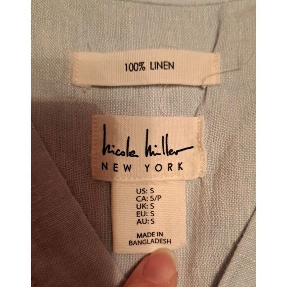 Nicole Miller New York Linen Sleeveless Tunic/ Mini Dress Women's S Minimalist - Picture 8 of 12
